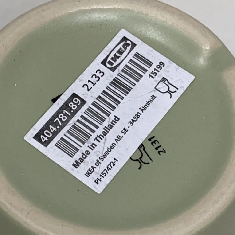 3.5” green Ikea coffee tea hot coco drink mug cup nwt sturdy unused